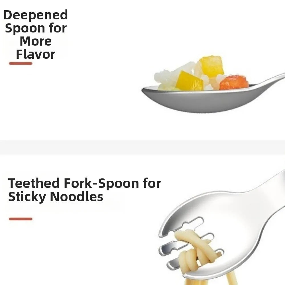 Silicone Handle Baby Silicone Spoon Set Anti-slip Anti-Choke Design Auxiliary Food Forks Self Feeding BPA Free