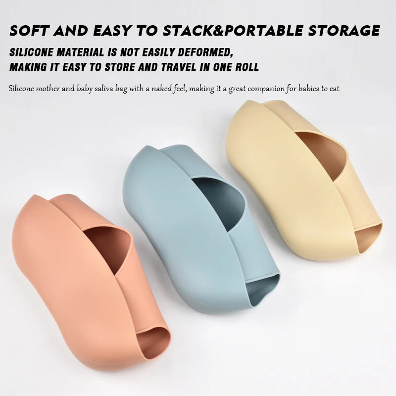 Baby Silicone Tray Bib Waterproof Soft 4-speed Adjustable Bibs Newborn Eating Food Isolate Dirt Feeding Saliva Pocke Kids Stuff