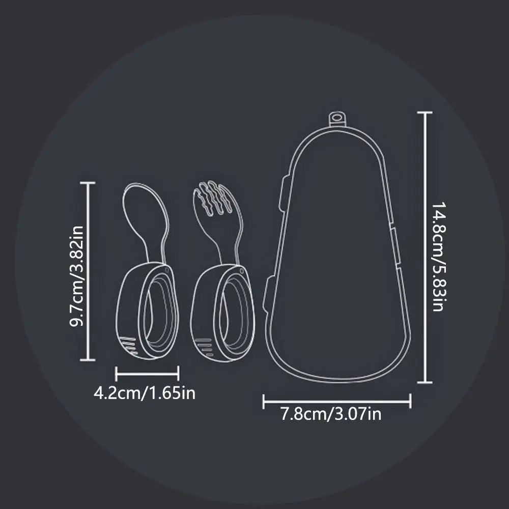 Silicone Handle Baby Silicone Spoon Set Anti-slip Anti-Choke Design Auxiliary Food Forks Self Feeding BPA Free