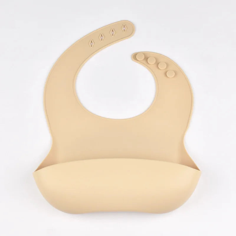 Baby Silicone Tray Bib Waterproof Soft 4-speed Adjustable Bibs Newborn Eating Food Isolate Dirt Feeding Saliva Pocke Kids Stuff